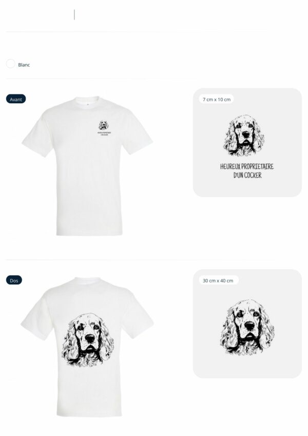Tee shirt heureux propriétaire d'un cocker – Image 2