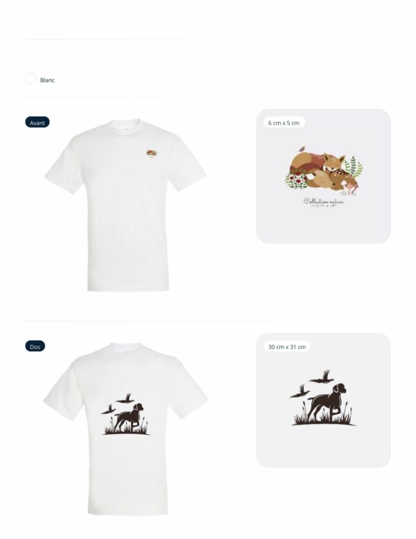 Tee shirt chien avec oiseau – Image 2