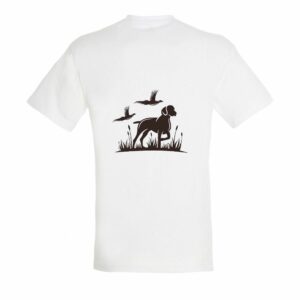 Tee shirt chien avec oiseau