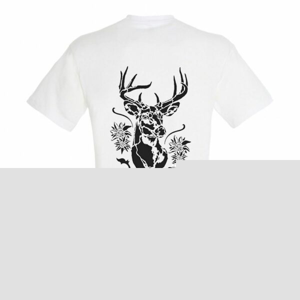 Tee shirt cerf en fleur