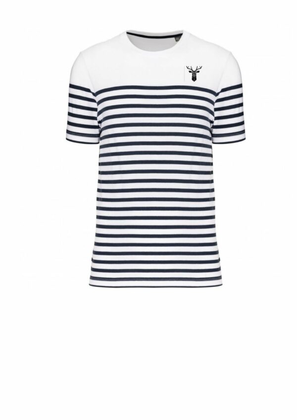 Tee shirt marinière tête de cerf