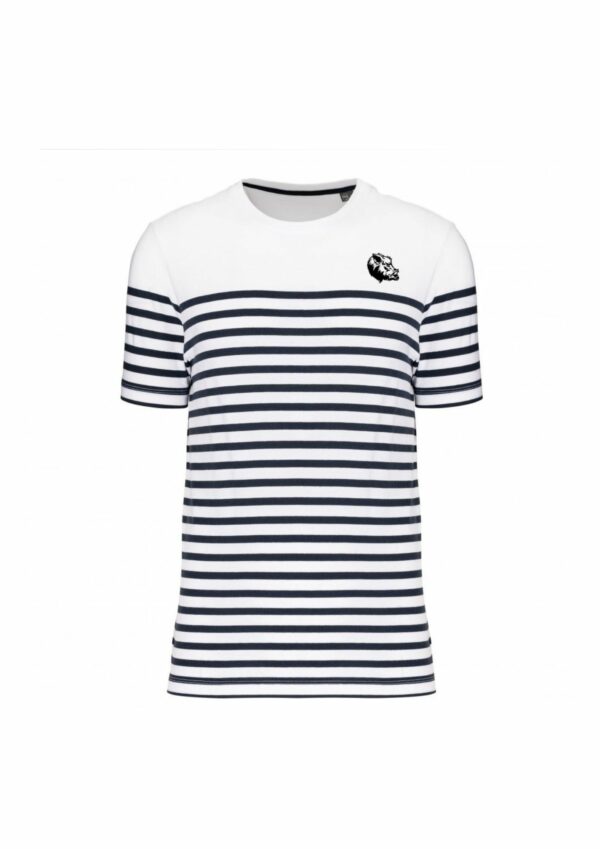 Tee shirt marinière tête de sanglier